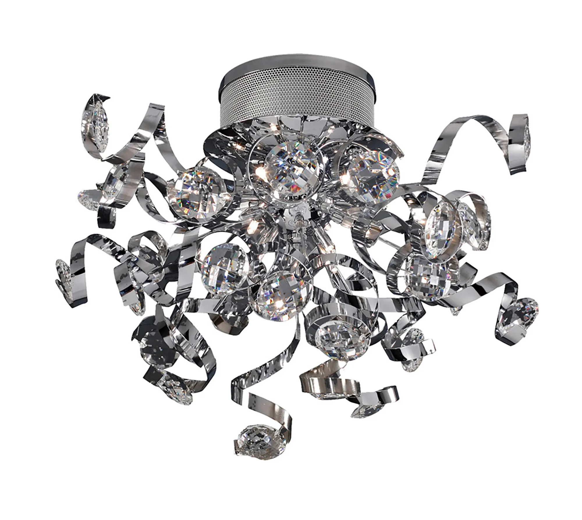 Kurlz Crystal Ceiling Lights Diyas Flush Crystal Fittings